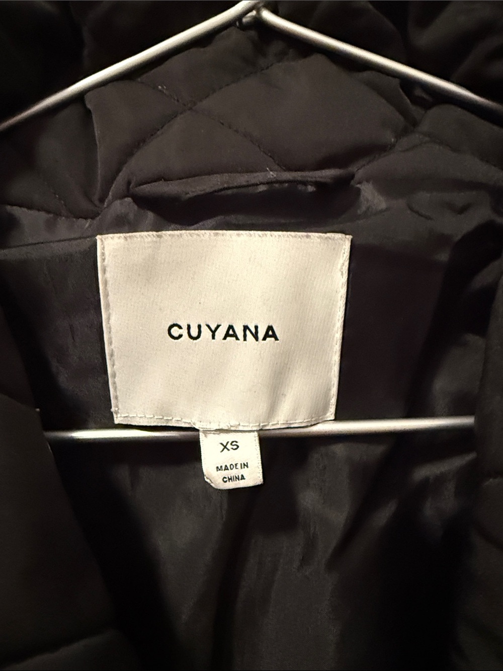 Cuyana Black Quilted Puffer Jacket with Shawl Collar - Picture 2 of 6